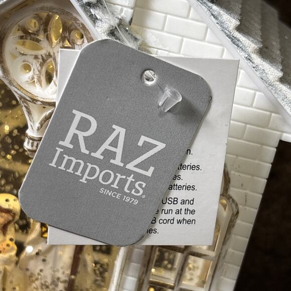 Raz Imports Holiday Water Lanterns Lighted Water Church Snowglobe Silent Night - Picture 3 of 9